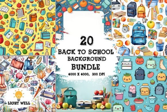 Back to School Background Digital Papers Bundle: A Versatile Resource for Creative Projects