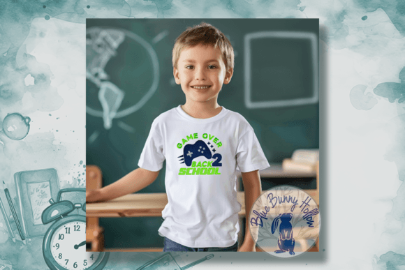 Game Over – Back 2 School: A Fun Embroidery Design for Gaming Enthusiasts
