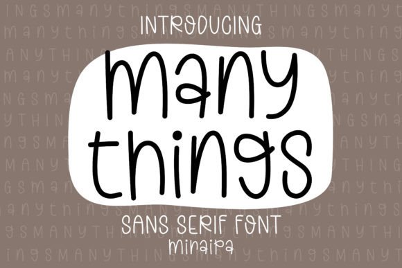 Many Things: A Whimsical Font for Your Creative Projects