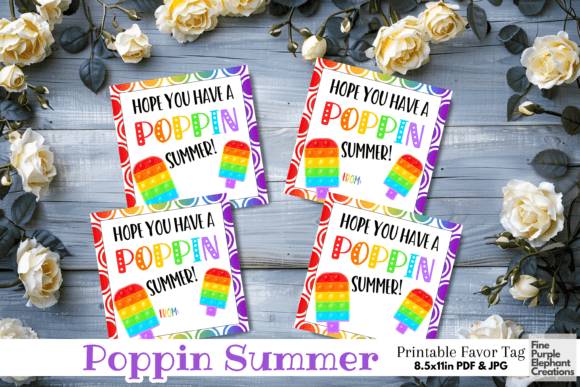 Rainbow Summer Pop It Fidget Favor Pride