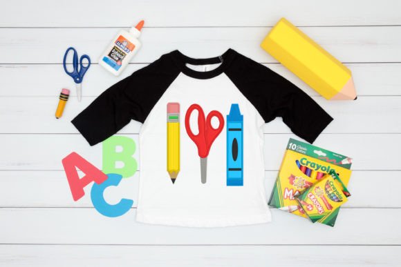 School Supplies Applique Embroidery