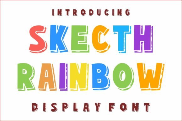Skecth Rainbow Font: A Chalkboard Charm for Creative Projects